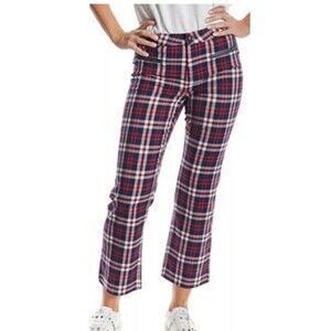 Oat NY Plaid Ankle Pants 30x26 Pockets Clueless Preppy Academia Red